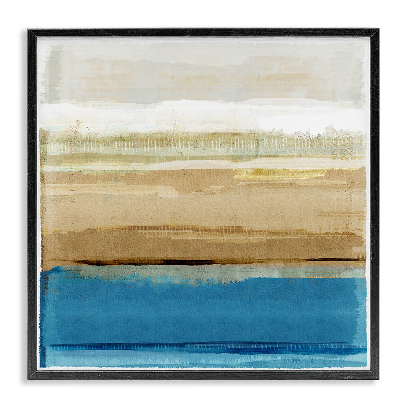 «Nautical Blue Daze», art de la giclée encadrée par Flora Kouta, Giclée encadrée noir minuit, H 12 po x l 12 po