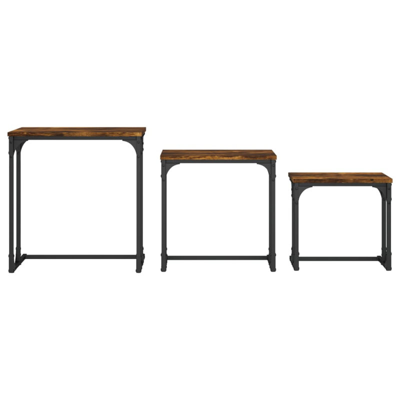 Nursal Frame Coffee Table, Smoked Oak