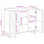 Solid Wood Rectangle Accent Cabinet