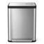 Poubelle à recyclage double en acier inoxydable 19 gallons avec contrôle des odeurs CleanAura et couvercle à fermeture en douceur Home Zone Living-131224154-93365607