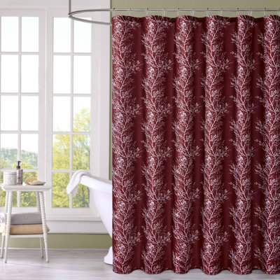 1PC Foliage Design Shower Curtain (70"X72")