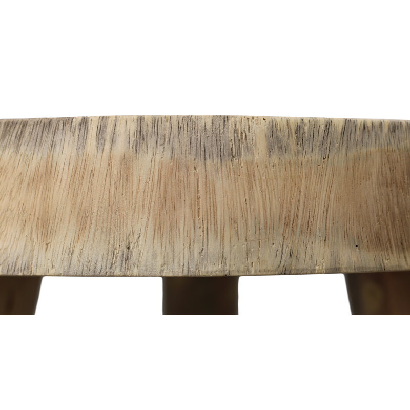 Hebbville Solid Wood Three Leg Coffee Table, H50 x L50 x W40cm