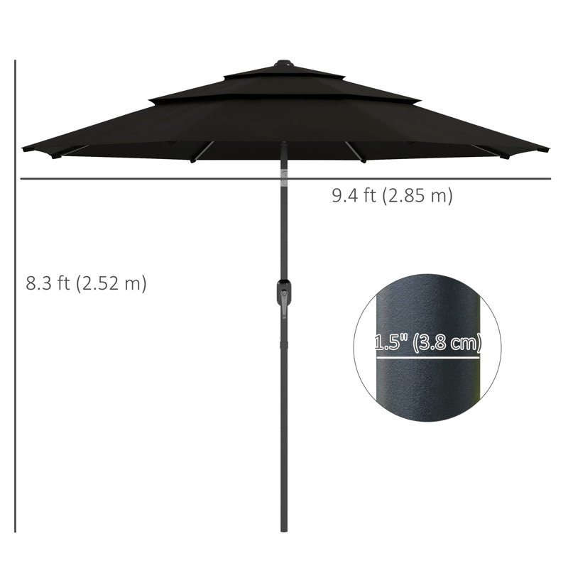 Parasol de marché 3 niveaux