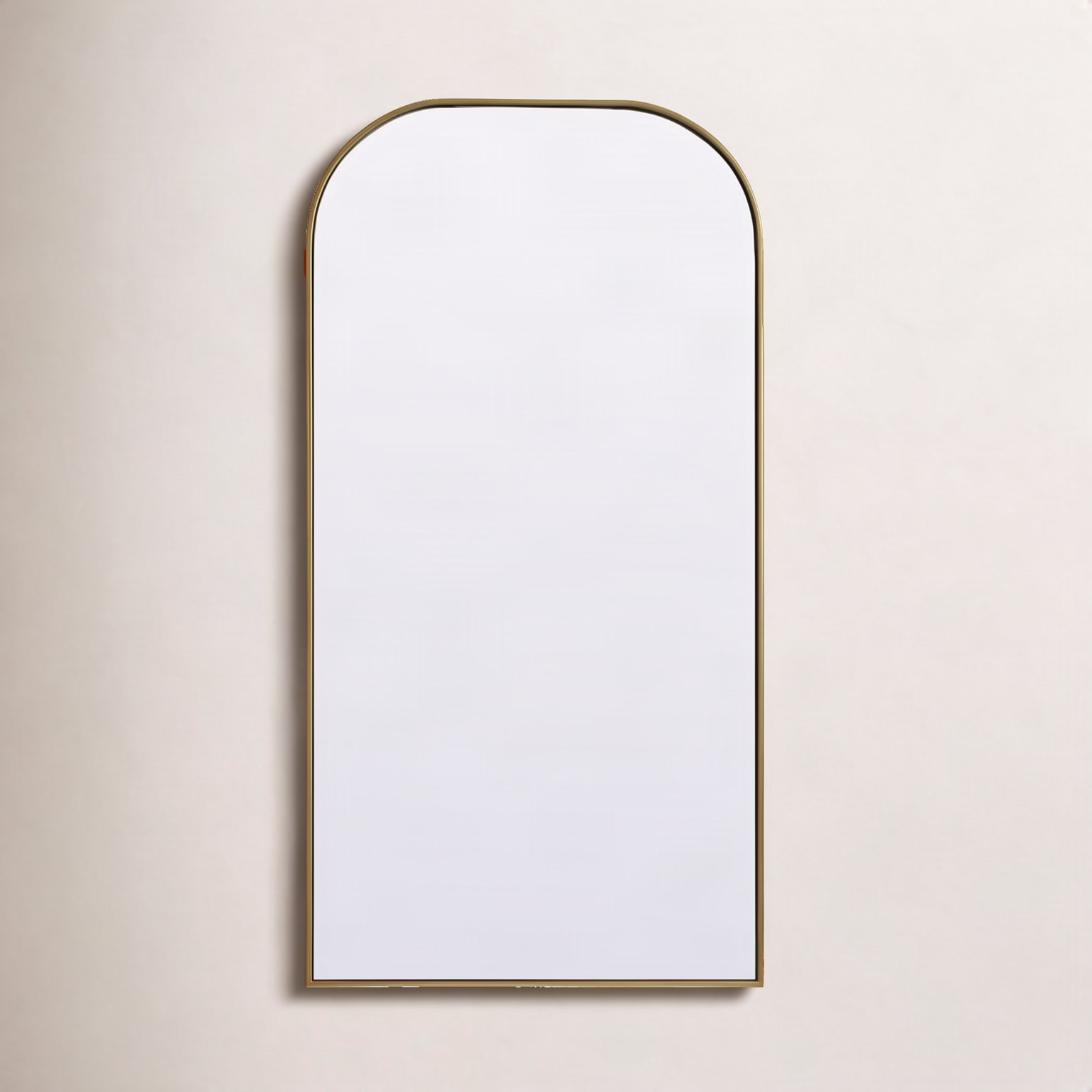 Sabine Metal Wide Arch Wall Mirror, 66" x 32", Brass