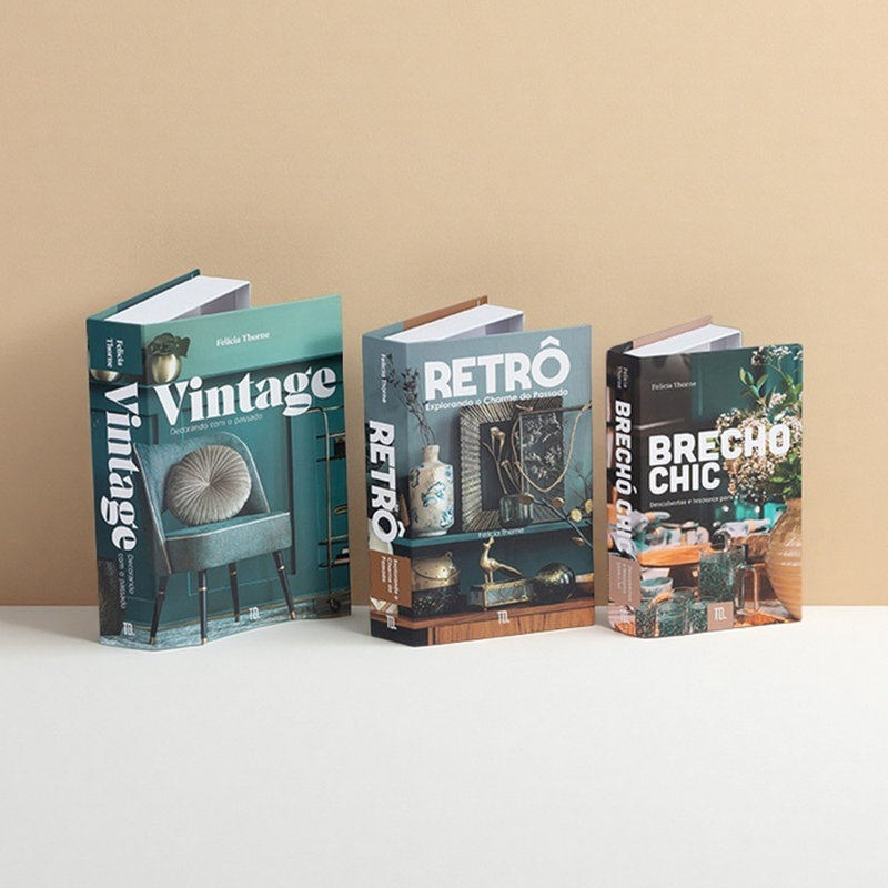 Ensemble de livres de rangement décoratifs 