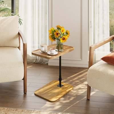 Tray Top Pedestal End Table