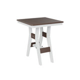 Berlin Gardens Harbor Regular Top With White Base Square Bar Table