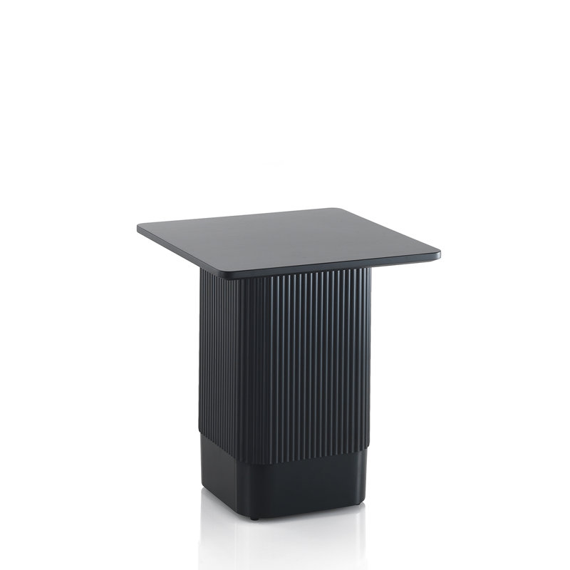 Brenen Pedestal End Table, Black