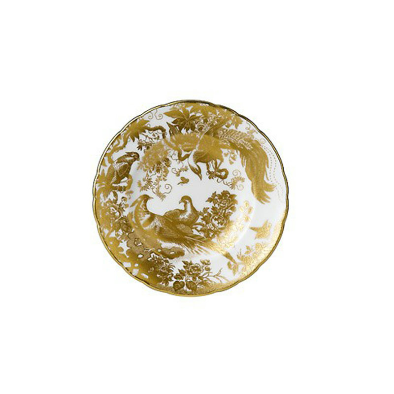 Aves Handmade China Bread and Butter Plate, Gold