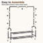 118cm Rolling Clothing Rack
