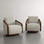 Upholstered Swivel Barrel Chair-1053755034