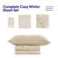 Ensemble de draps en molleton ultra doux Microplush - Simple, beige-117002901-117002899