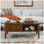 Table basse cannelée moderne Mid Century