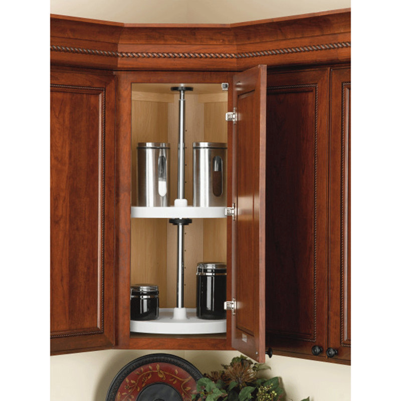 Rev-A-Shelf Lazy Susan Full-Circle Polymer 2-Shelf, 28" W, White