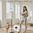 PeeNoke 68.5" Standing Floor Lamp Coquette aesthetic seamless blue ribbon bow checkered white Dimmable Metal Pole Lamp with Linen Lampshade LED Bulb Included