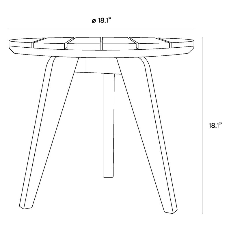 Manzanillo Outdoor Round Teak Side Table