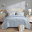 7-Piece Cal King 7 Piece Vin -inspired Collection floral print,Beige/Blue
