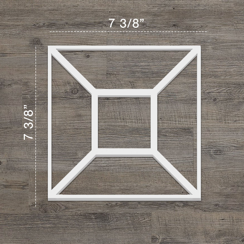 Panneaux muraux décoratifs en PVC de qualité architecturale Marion, H 7,375 po x l 7,375 po x P 0,375 po