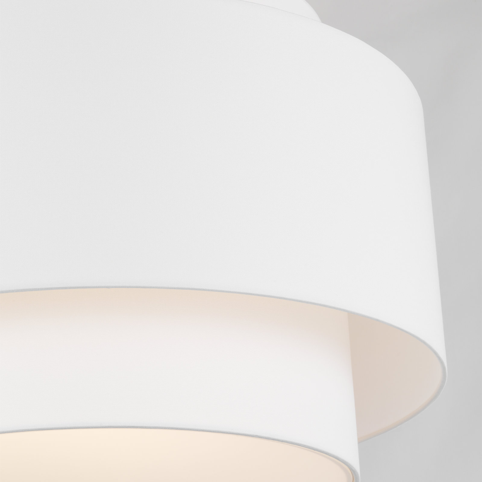 Mulroney Linen Dimmable Pendant, Polished Nickel, 27.38" H x 15" W x 15" D, 1