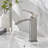 Brushed Nickel Bathroom Faucet,Faucet For Bathroom Sink, Single Hole Bathroom Faucet Modern Single Handle Vanity Basin Faucet