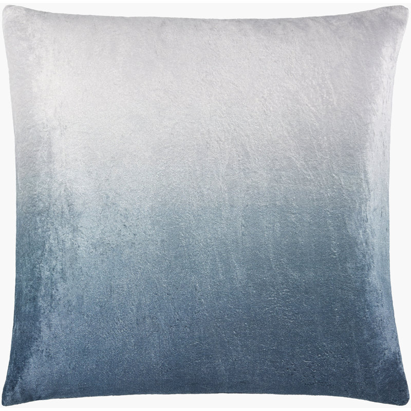 Theodosia Accent Throw Pillow Cover, 22"H x 22"W, Navy/Gray
