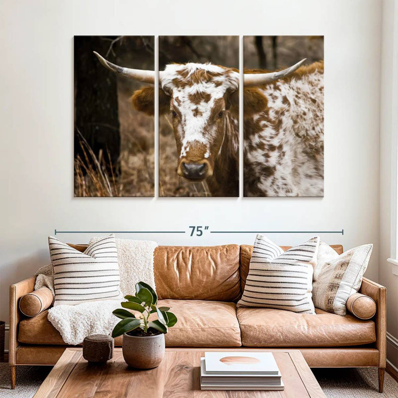 Longhorn Bull, 42" H x 65" W