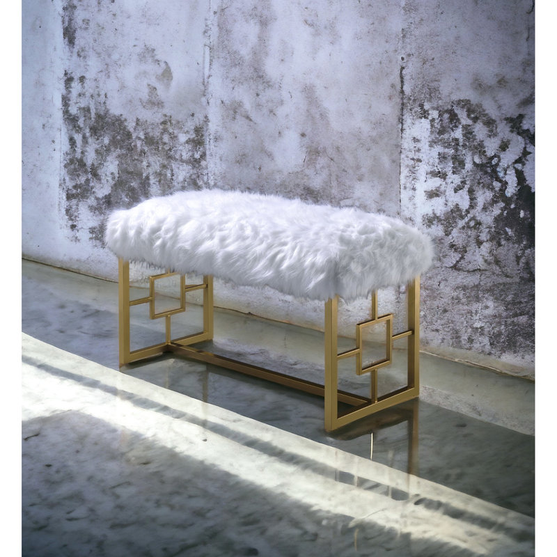 Winterbourne Down Faux Fur Upholstered Bench