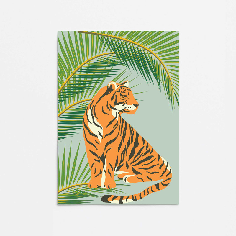 Impression roulée «Tiger's Tropical Retreat», H 24 po x l 18 po