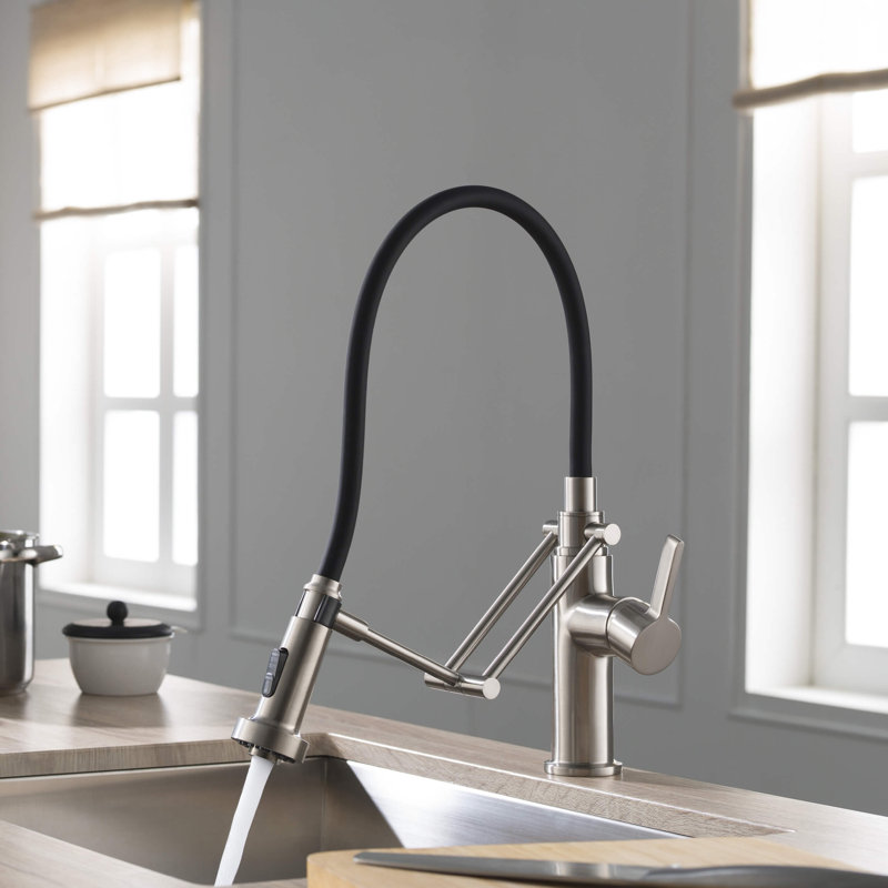 KIBI Engel Pull Down Kitchen Faucet, Brushed Nickel