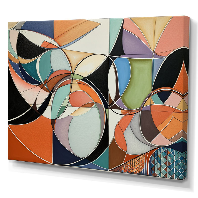 «Pastel Color Boho Artwork I - Minimalisme», reproduction sur toile, H 12 po x l 20 po x P 1 po, Toile tendue