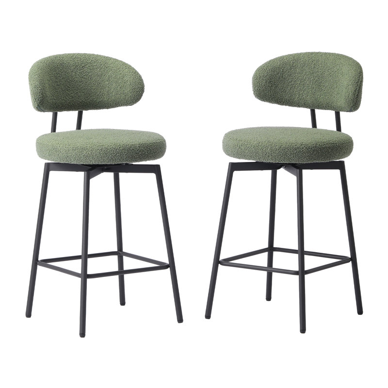 Tabouret de comptoir pivotant 27 po Bayville, Vert glacé