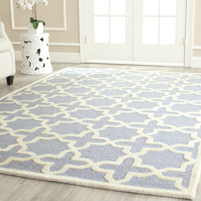 Von Rectangle 152 cm x 244 cm Geometric Wool Hand Woven Area Rug