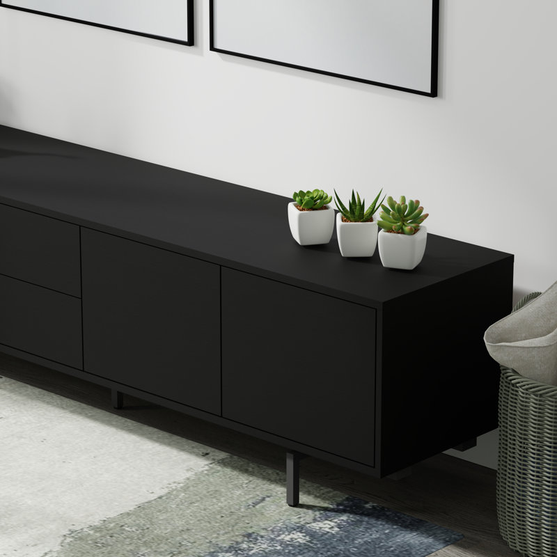 Arnfinnur Unfinished TV Stand, Black
