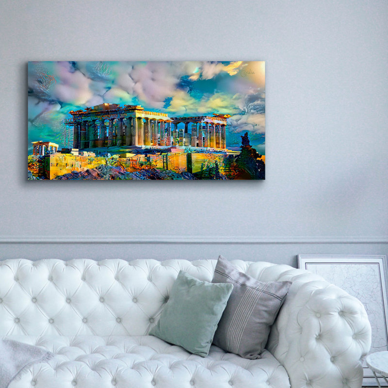  «Grèce Athènes Parthénon 2023» par Pierre Gavidia, art mural sur toile, 60 po x 30 po, H 30 po x l 60 po