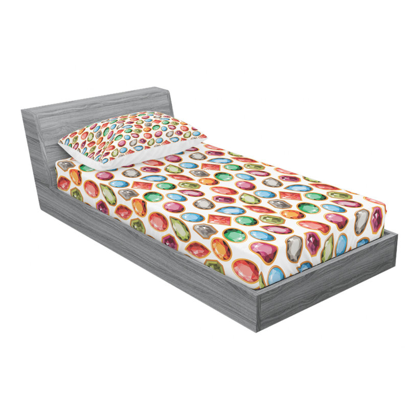 Microfiber Sheet Set, Twin Sheet Set with Fitted Sheet