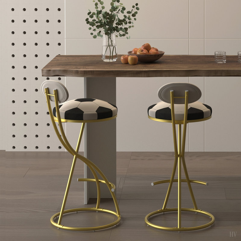 Ensemble de 2 tabourets de bar rembourrés à hauteur de comptoir pour îlot de cuisine en métal