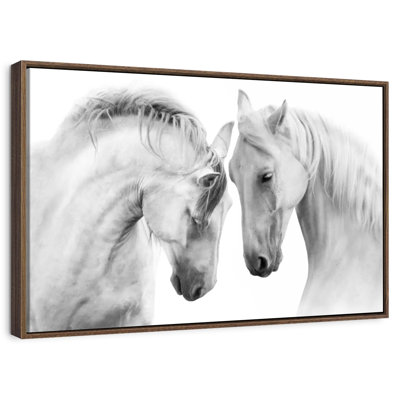 Couple de chevaux blancs