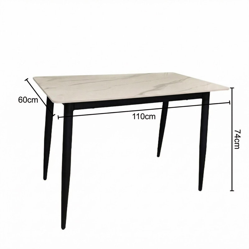 Stone Top Dining Table, Cream