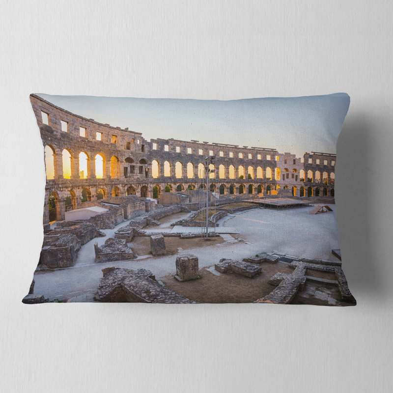 Coussin lombaire Amphithéâtre romain paysage intérieur