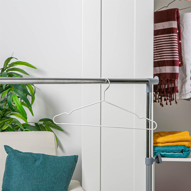 Metal Non-Slip Standard Hanger for Dress/Shirt/Sweater, White
