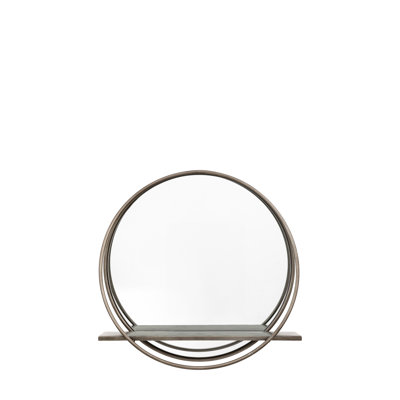 Nyiema Iron Round Wall Mirror