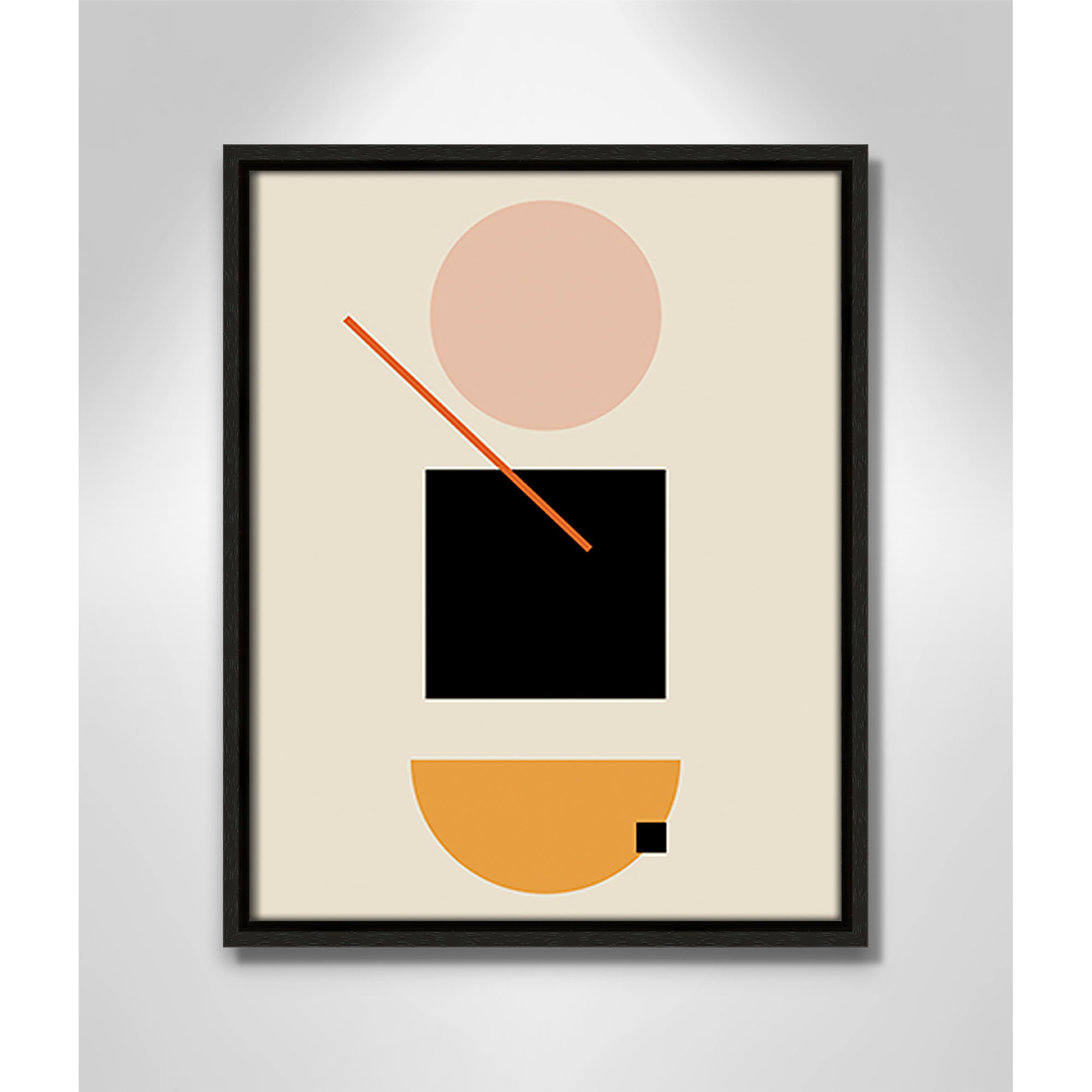 Simple Shapes by Daniela Santiago, Espresso Framed, 15.5" H x 12.5" W x 2" D
