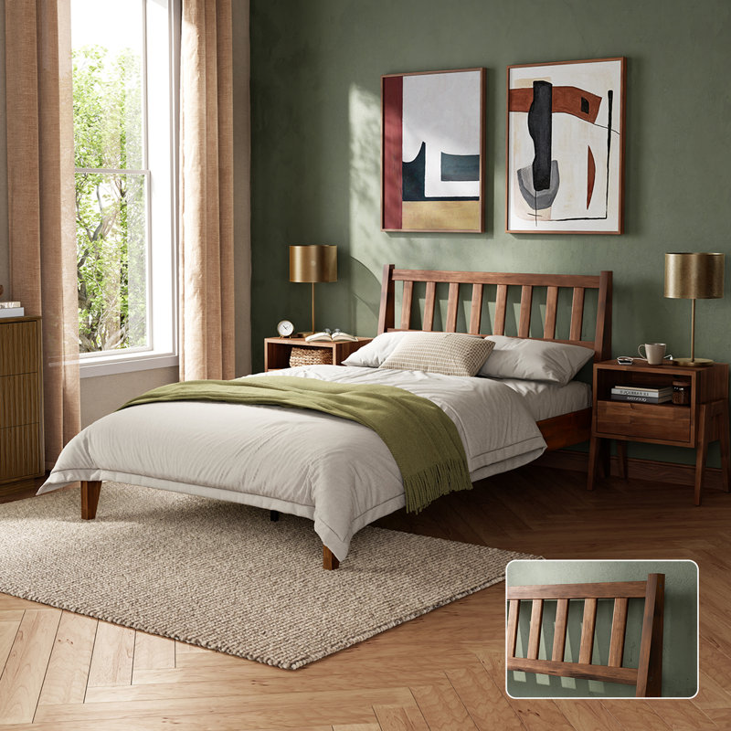 Josse Ted Bed, Walnut, Full