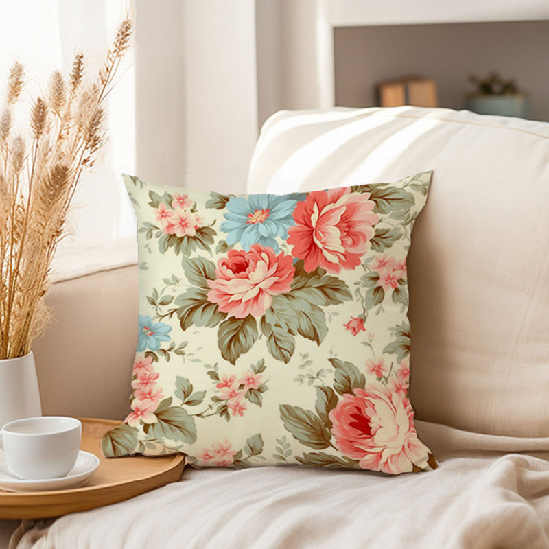 Floral Dream Pattern IV Shabby  Elegance Flowers, 20"H x 20"W
