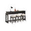 Table basse Zenna avec 2 tables de bout et console avec 3 tabourets