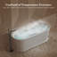 Baignoire de trempage autoportante blanche en acrylique avec trop-plein et bonde escamotable 67 po x 31 po MonBlari