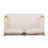 Clara Patio Acacia Wood Loveseat Sofa With Removable Cushions