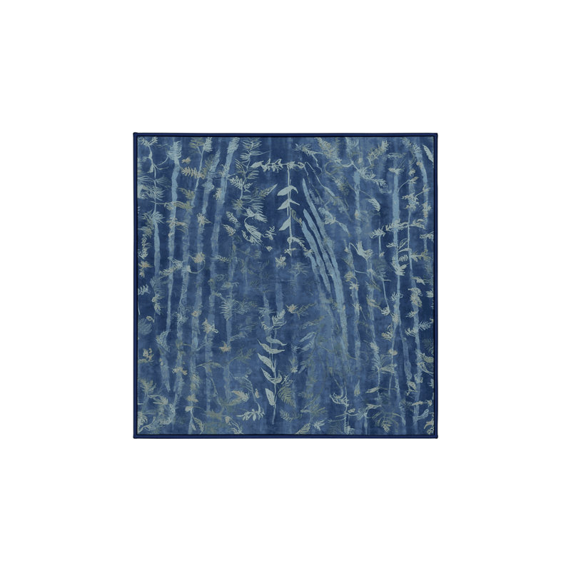 Machine Washable Gray Area Rug, Square 6'