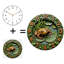 Horloge murale silencieuse en verre trempé de 30 cm, modèle « Horloge de l'étang aux grenouilles », sans tic-tac, fonctionne avec des piles AA (non incluses), décoration artistique pour la maison