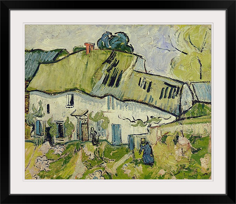« the farm of summer », reproduction de peinture à l’huile, H 27 po x l 32 po x P 1 po, Cadre noir